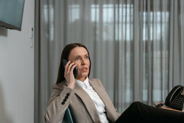 a person talking on the phone